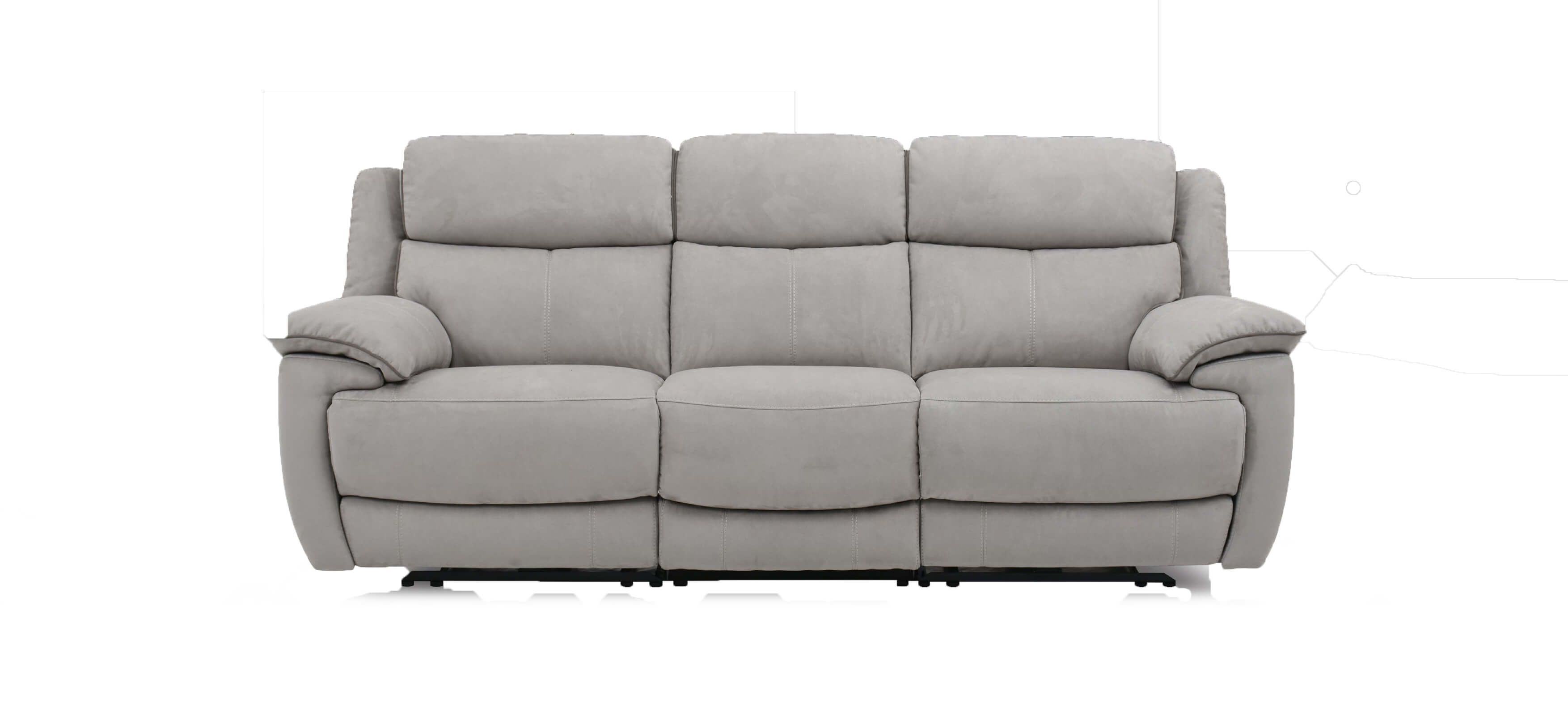 Frana Power Reclining Leather Sofa or Set With Power Tilt Headrest
